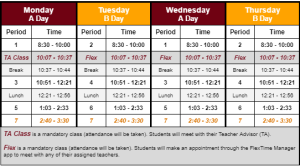 Week 20 School Schedule (1/13 - 1/17)