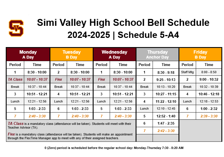 Week 37 School Schedule (5/19 - 5/23)