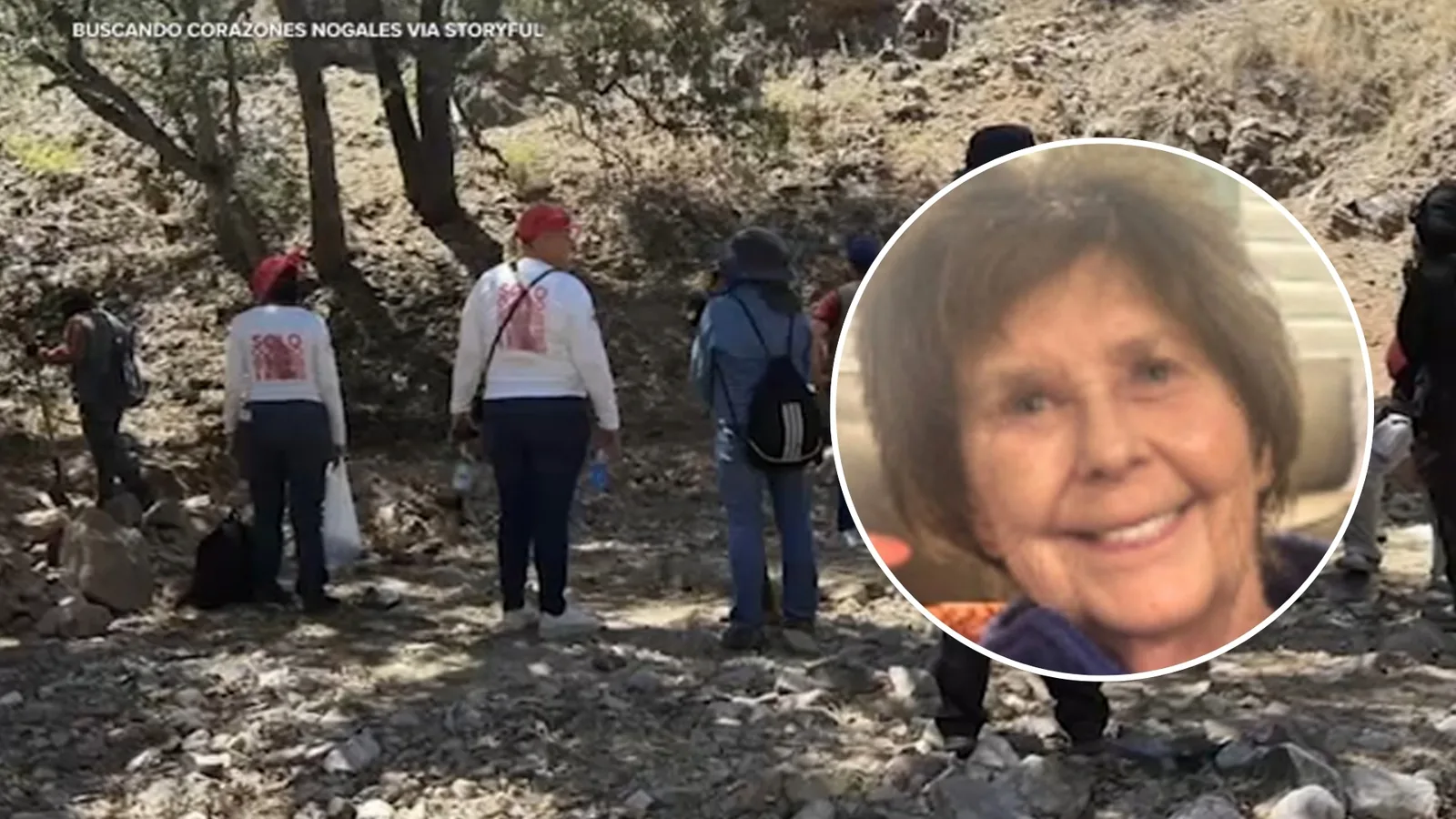 Searchers and officials near the U.S.-Mexico border during the renewed hunt for Nancy Guthrie