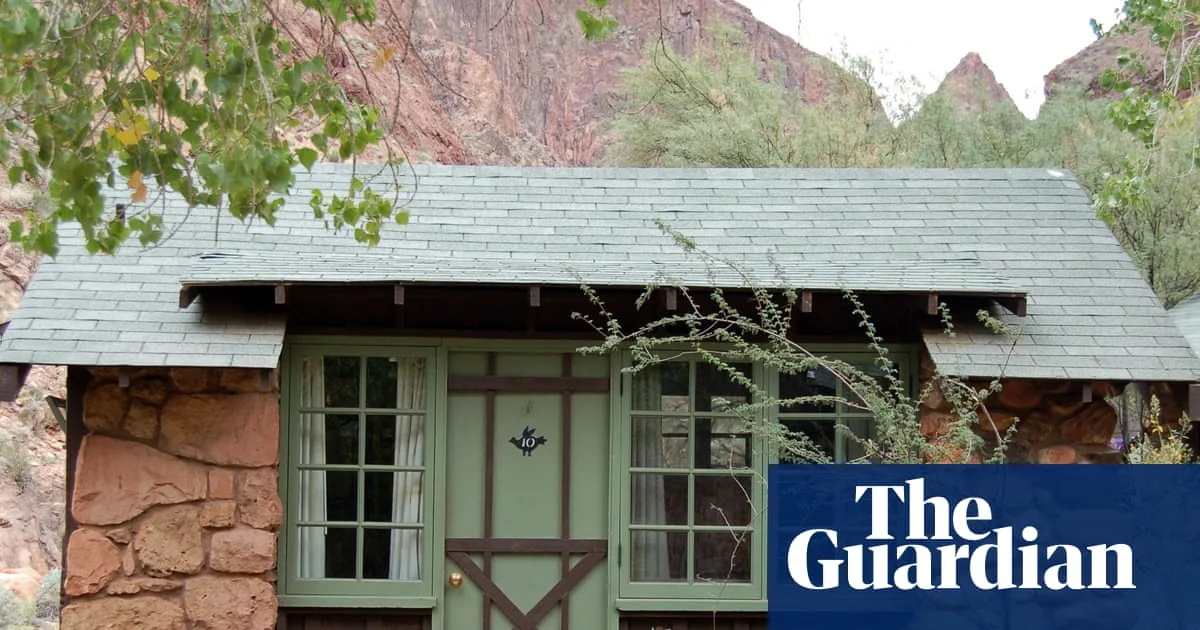 Phantom Ranch cabins at the bottom of the Grand Canyon near Bright Angel Creek