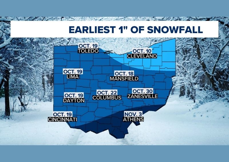 A Historic October 19 1989 Snowstorm Buried Western Ohio as Cincinnati and Dayton Recorded Some of Their Earliest Snowfall Ever on Record