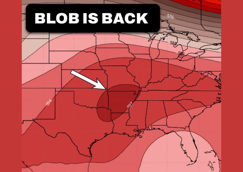 A Strong and Persistent Heat Dome Grips Arkansas This Week With Well Above Average Temperatures Before Finally Breaking Down Early Next Week