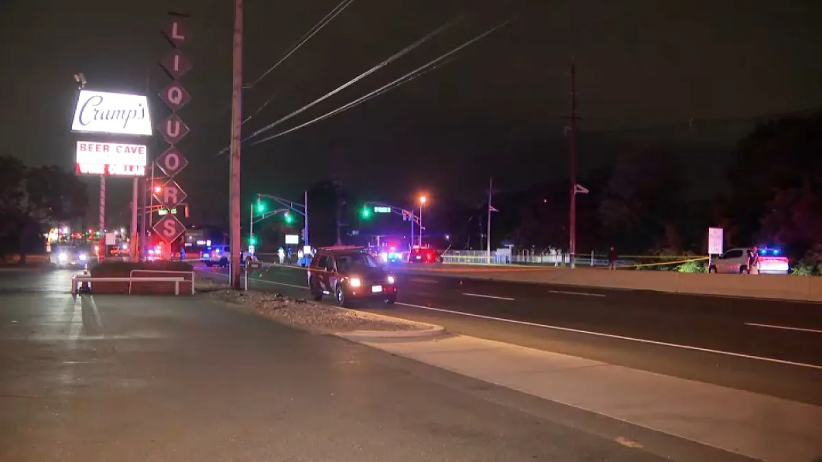Police investigate a fatal pedestrian crash on Route 130 in Edgewater Park, New Jersey