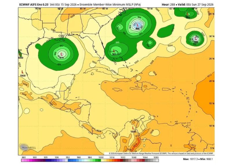 Multiple Ensemble Models Keep Flagging a Possible Gulf Disturbance for the September 23 to 29 Window as Forecasters Stress Nothing Is Confirmed