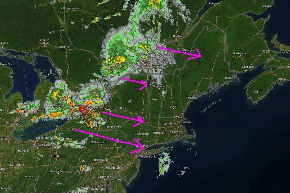 Powerful MCS Sparks Heavy Overnight Rain and Embedded Storms Across New York, Vermont and New Hampshire With Flooding Threat Into Friday Morning