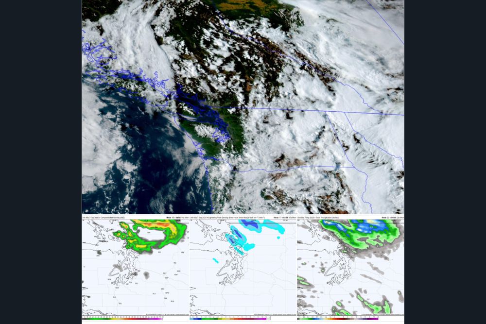 Sneaky Rain and Possible Thunderstorms Could Sweep Across North Sound Washington on Labor Day Before Sunny Warmth Returns