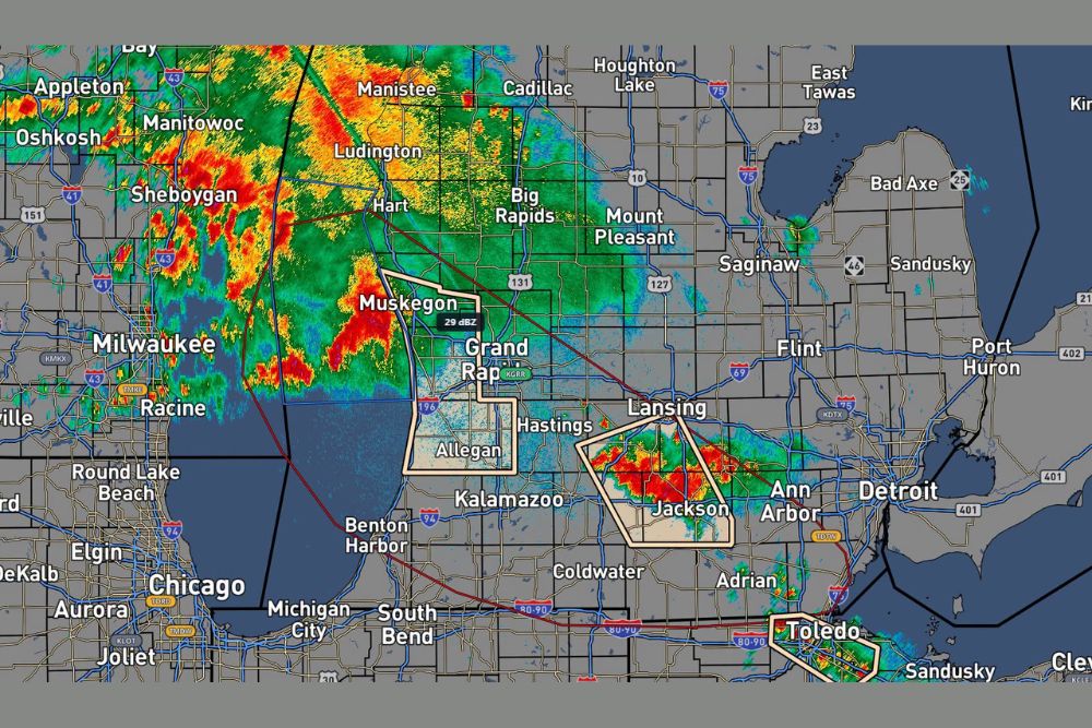 Strong Storms Fire Up Across Michigan Before Sunrise Friday as Meteorologists Watch for Warnings Near Jackson and Toledo