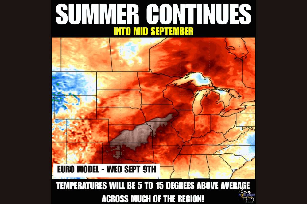 Summer Weather Pattern Continues Into Mid September Across the Midwest as Fall Remains on Pause With Above Average Heat