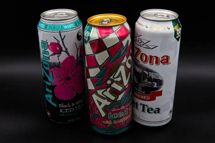 AriZona Iced Tea cans with the 99-cent price printed on the label
