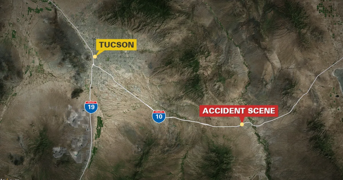 Arizona DPS vehicle information related to a crash near Benson on Interstate 10