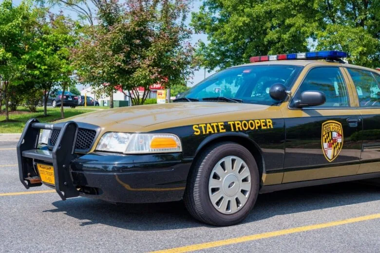 Maryland State Police investigate a crash scene on the Capital Beltway near Route 50