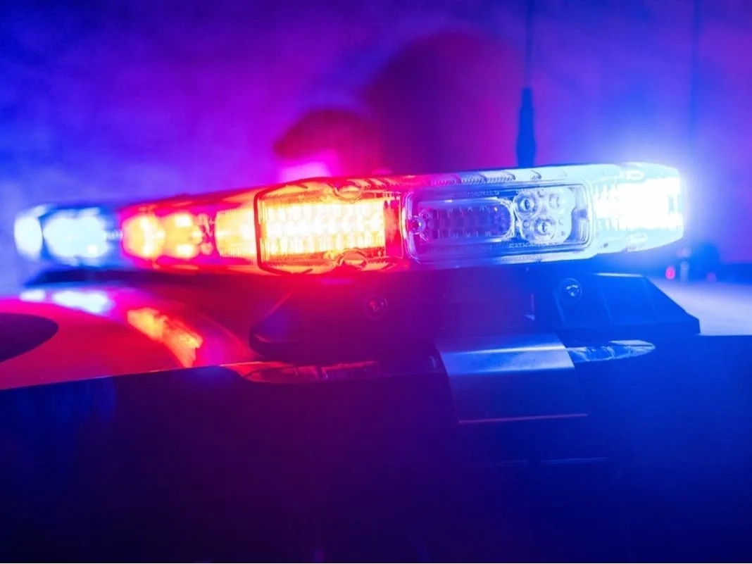 Police respond near a school area in Howell, New Jersey, after false swatting calls